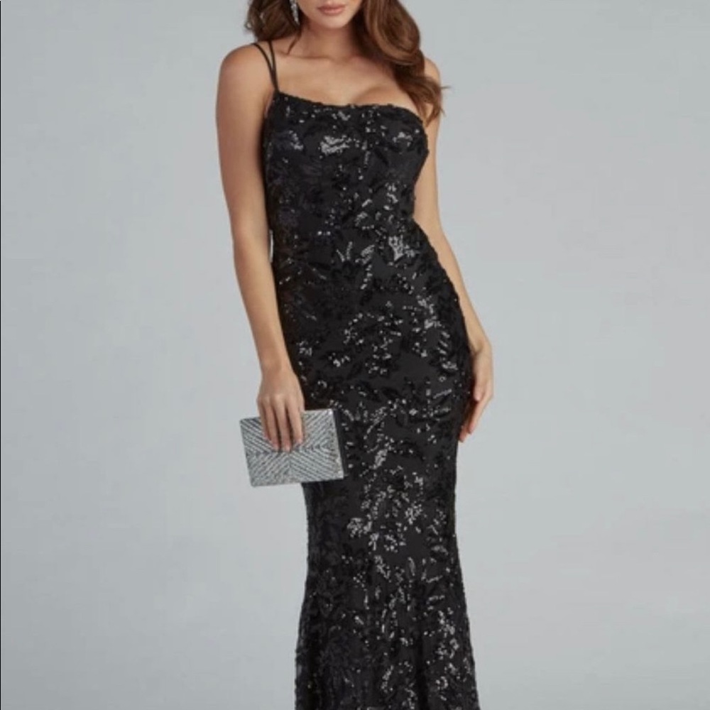 Black Sequin Dress size Large